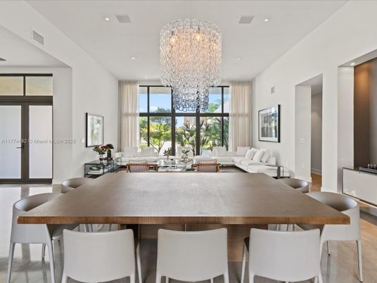 Chandelier, Dining room, Interior, Living room, Recessed Lighting