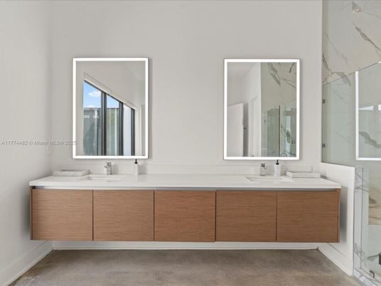 Bathroom, Dual Sink Vanities, Interior, Marble Walls