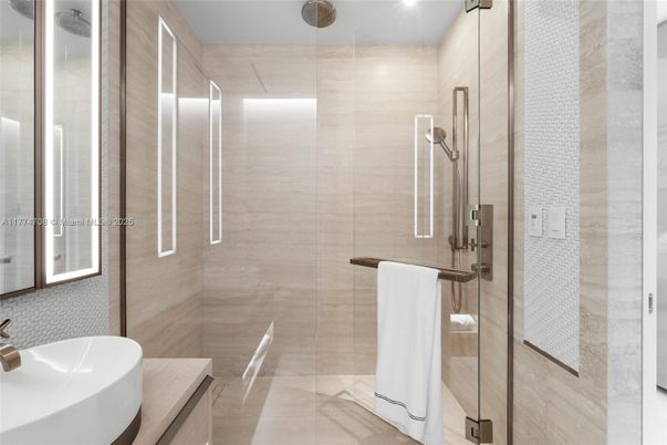 Bathroom, Glass Shower, Interior