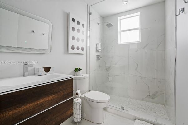 Bathroom, Glass Shower, Interior, Marble, Marble Walls