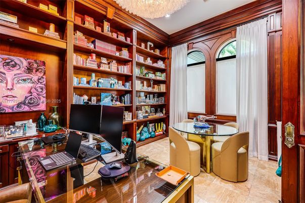 Chandelier, Home Office, Interior