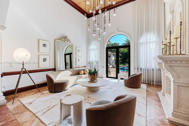 Fireplace, Interior, Living room, Pendant Lights