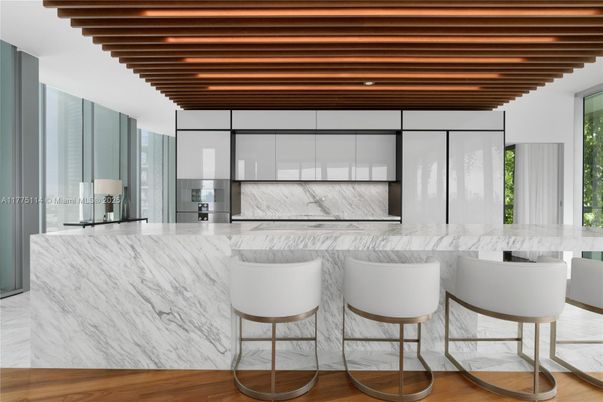 Interior, Kitchen, Marble, Marble Walls, Stainless Steel Appliances, Wooden Beams, Wood Texture Flooring