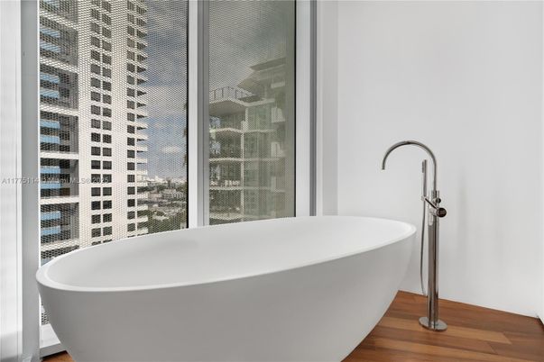 Bathroom, Free Standing Baths, Interior, Wood Texture Flooring