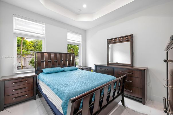 Bedroom, Interior, Marble, Recessed Lighting