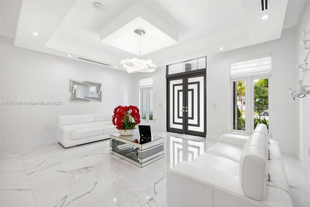 Interior, Living room, Marble, Pendant Lights, Recessed Lighting