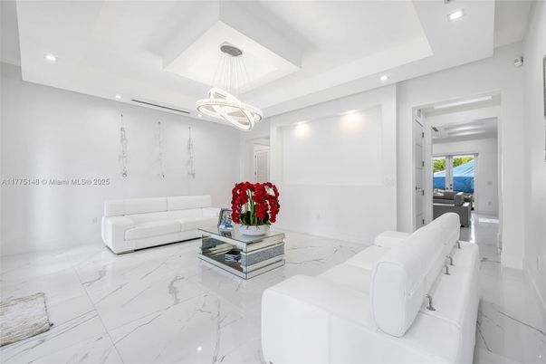 Interior, Living room, Marble, Pendant Lights, Recessed Lighting