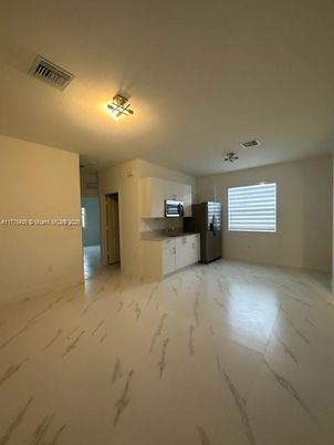 Empty room, Interior, Kitchen, Marble, Stainless Steel Appliances