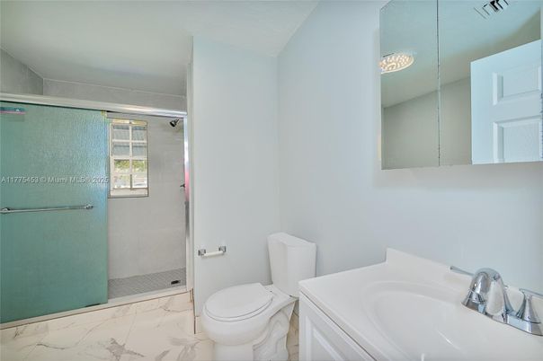 Bathroom, Glass Shower, Interior, Marble