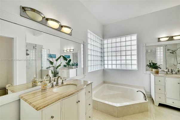 Bathroom, Dual Sink Vanities, Glass Shower, Interior