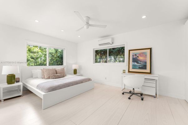 Bedroom, Home Office, Interior, Recessed Lighting, Wood Texture Flooring