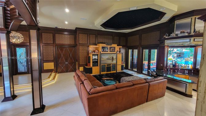 Interior, Living room, Recessed Lighting