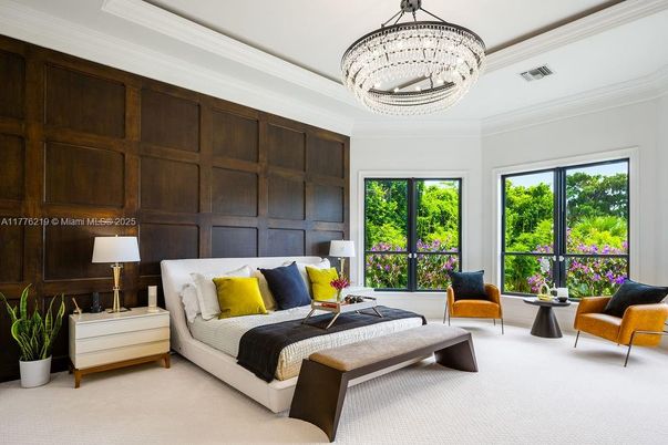 Bedroom, Chandelier, Interior