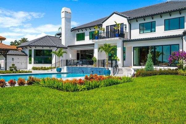 Backyard, Exterior, Facade, Pool, Spanish Mediterranean