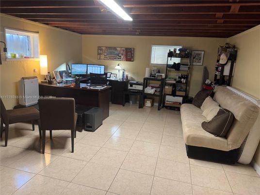 Home Office, Interior, Wooden Beams