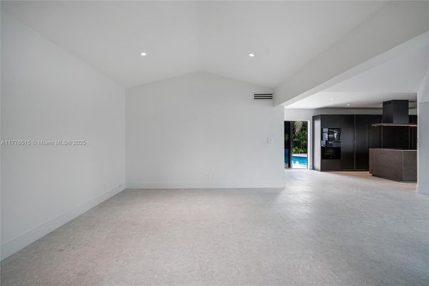 Empty room, Interior, Kitchen, Recessed Lighting