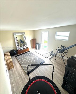Fitness Equipment, Interior, Wood Texture Flooring
