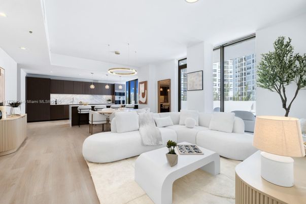 Dining room, Interior, Kitchen, Living room, Pendant Lights, Recessed Lighting, Wood Texture Flooring
