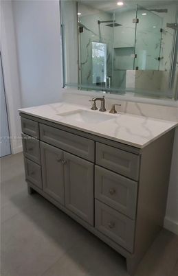 Bathroom, Dual Sink Vanities, Glass Shower, Interior, Marble Walls