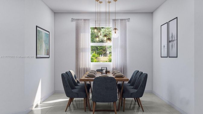 Dining room, Interior, Pendant Lights