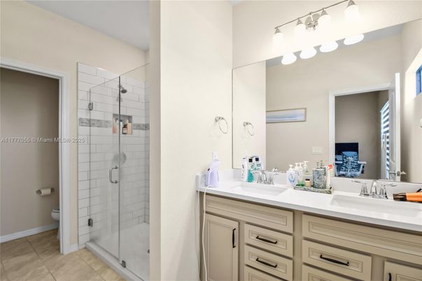 Bathroom, Dual Sink Vanities, Glass Shower, Interior