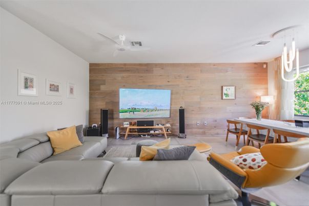 Dining room, Interior, Living room, Pendant Lights, Wooden Walls