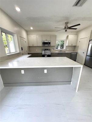 Interior, Kitchen, Recessed Lighting, Stainless Steel Appliances