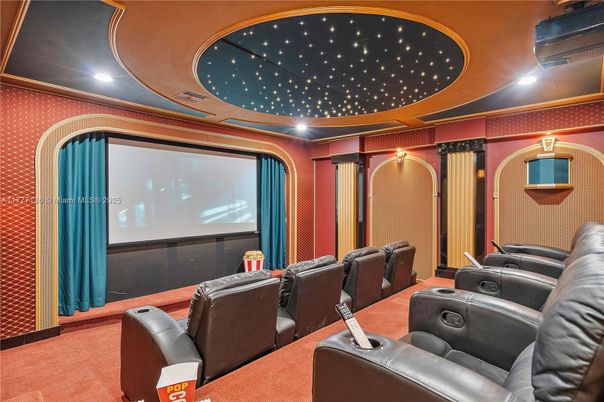 Home Theatre Room, Interior, Projection Screen, Recessed Lighting, Theatre Room