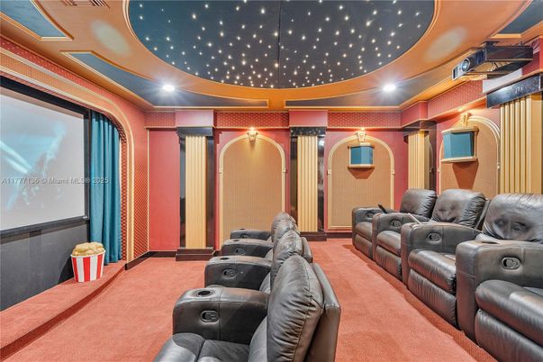 Home Theatre Room, Interior, Projection Screen, Recessed Lighting, Theatre Room