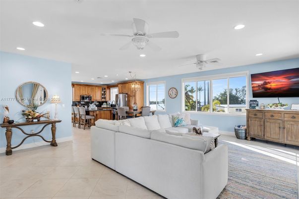 Dining room, Interior, Kitchen, Living room, Recessed Lighting, Stainless Steel Appliances
