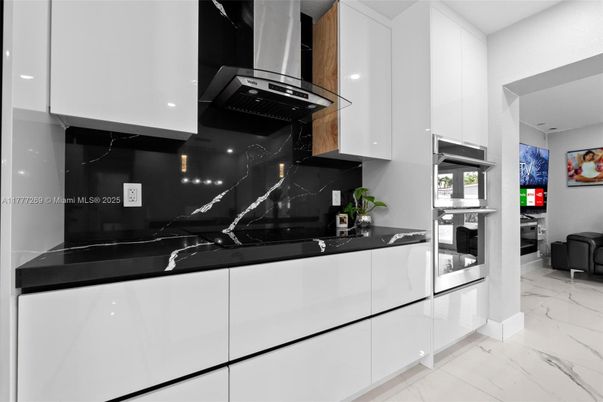 Interior, Kitchen, Marble, Marble Walls, Recessed Lighting
