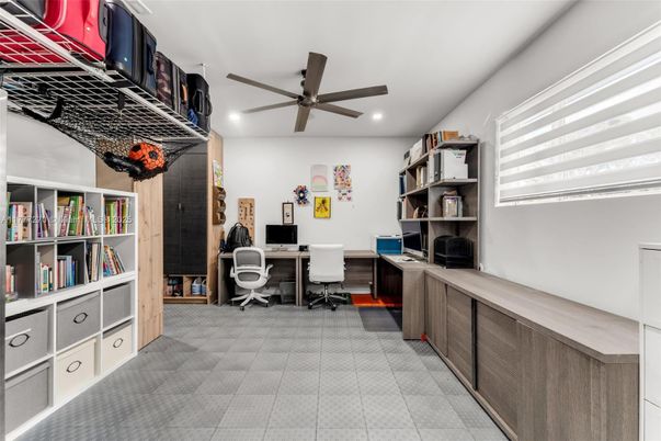 Home Office, Interior, Recessed Lighting