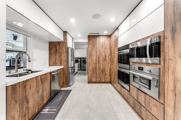 Interior, Kitchen, Recessed Lighting, Stainless Steel Appliances