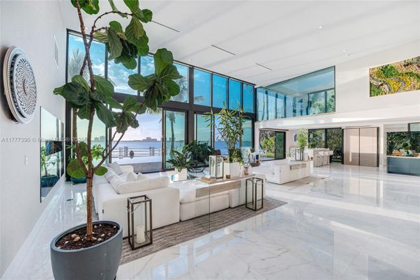 Interior, Living room, Marble, Recessed Lighting, Water