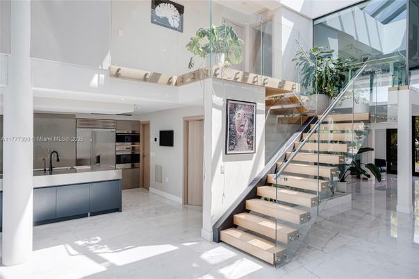 Interior, Kitchen, Marble, Recessed Lighting, Stainless Steel Appliances
