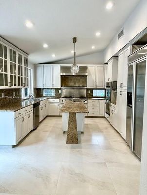 Interior, Kitchen, Pendant Lights, Recessed Lighting, Stainless Steel Appliances