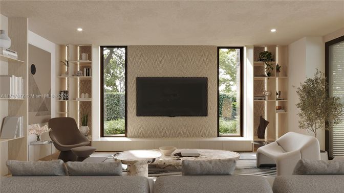 Interior, Living room, Recessed Lighting