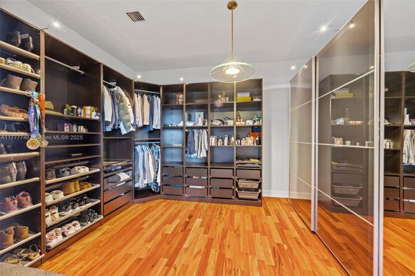 Interior, Pendant Lights, Recessed Lighting, Walk-in Closets, Wood Texture Flooring