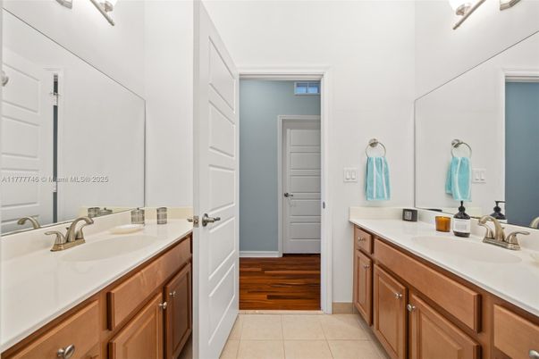 Bathroom, Dual Sink Vanities, Interior, Wood Texture Flooring