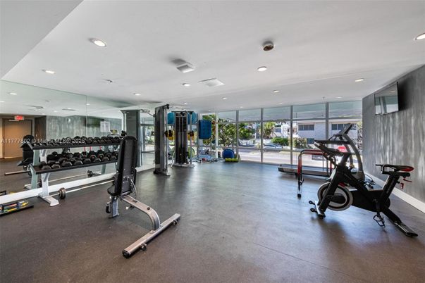Fitness Equipment, Gym, Interior, Recessed Lighting