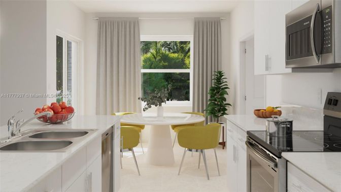 Dining room, Interior, Kitchen, Stainless Steel Appliances