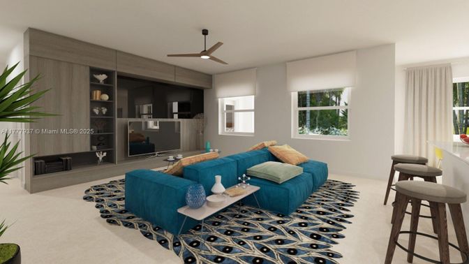 Interior, Living room, Recessed Lighting