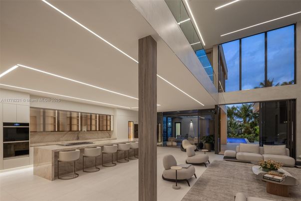Interior, Kitchen, Living room, Recessed Lighting, Stainless Steel Appliances