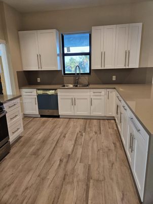 Interior, Kitchen, Wood Texture Flooring