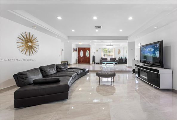 Interior, Living room, Recessed Lighting