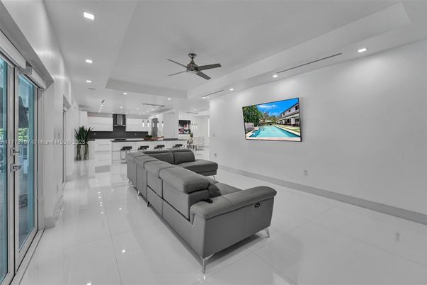 Interior, Kitchen, Living room, Recessed Lighting