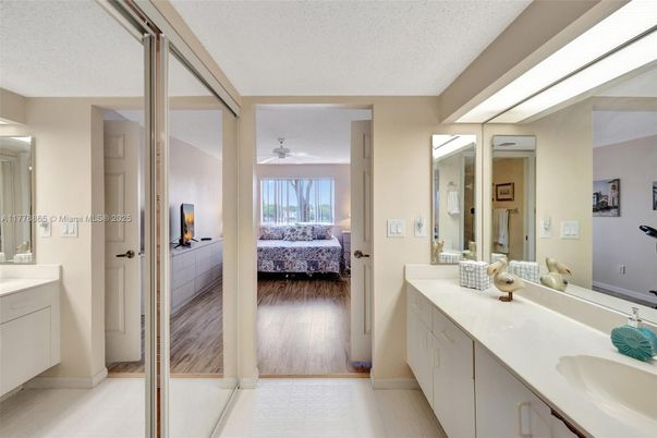 Bathroom, Bedroom, Dual Sink Vanities, Interior, Wood Texture Flooring