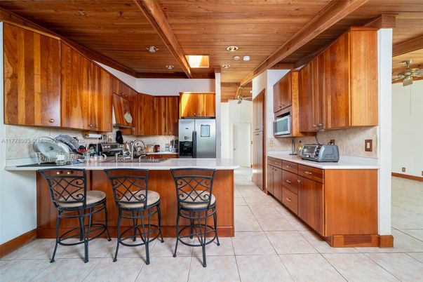 Interior, Kitchen, Recessed Lighting, Wooden Ceilings