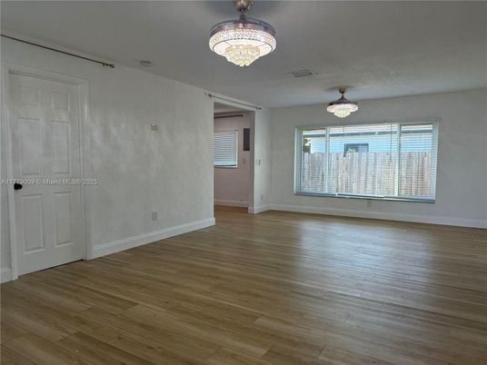 Chandelier, Empty room, Interior, Wood Texture Flooring