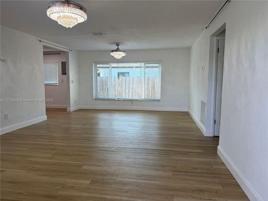 Chandelier, Empty room, Interior, Wood Texture Flooring